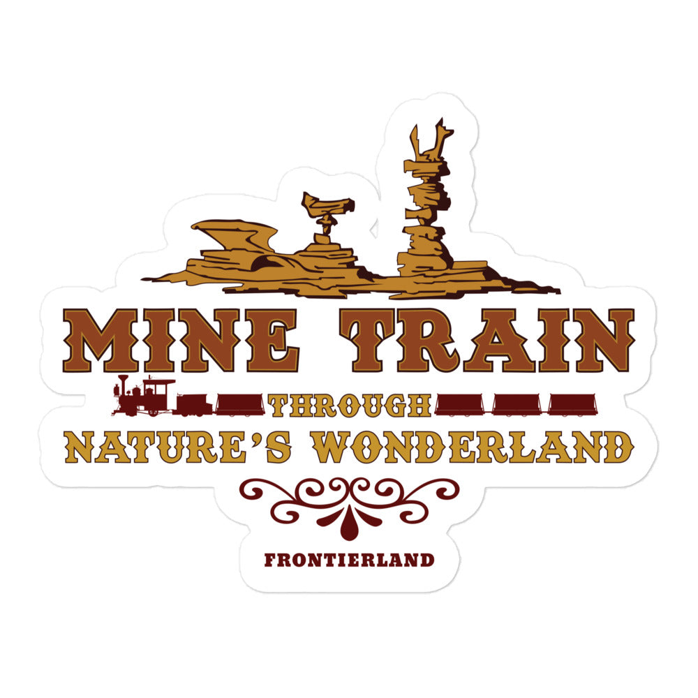 MINE TRAIN THROUGH NATURE'S WONDERLAND title Stickers