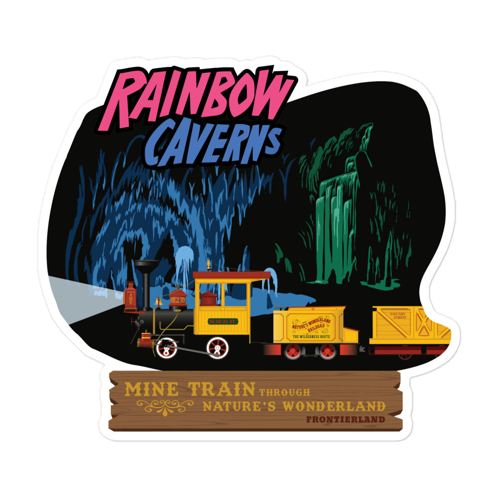 MINE TRAIN THROUGH NATURE'S WONDERLAND rainbow caverns Stickers