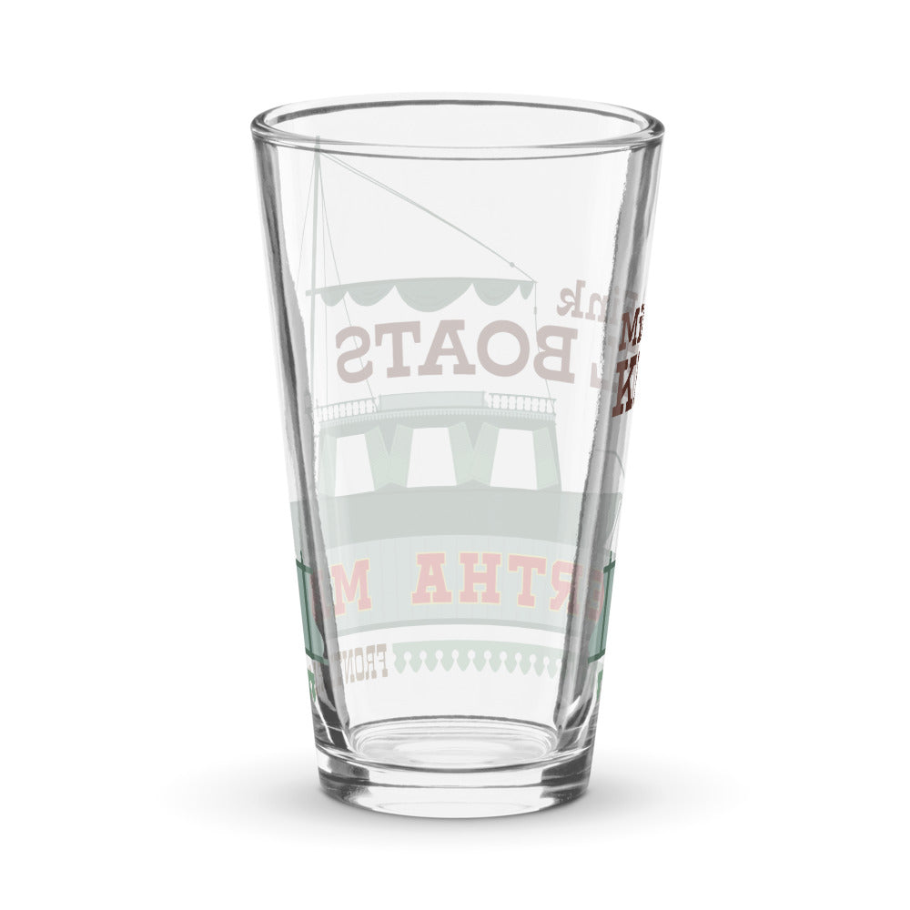 MIKE FINK KEEL BOATS bertha mae Pint Glass