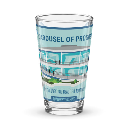 CAROUSEL OF PROGRESS building Pint Glass