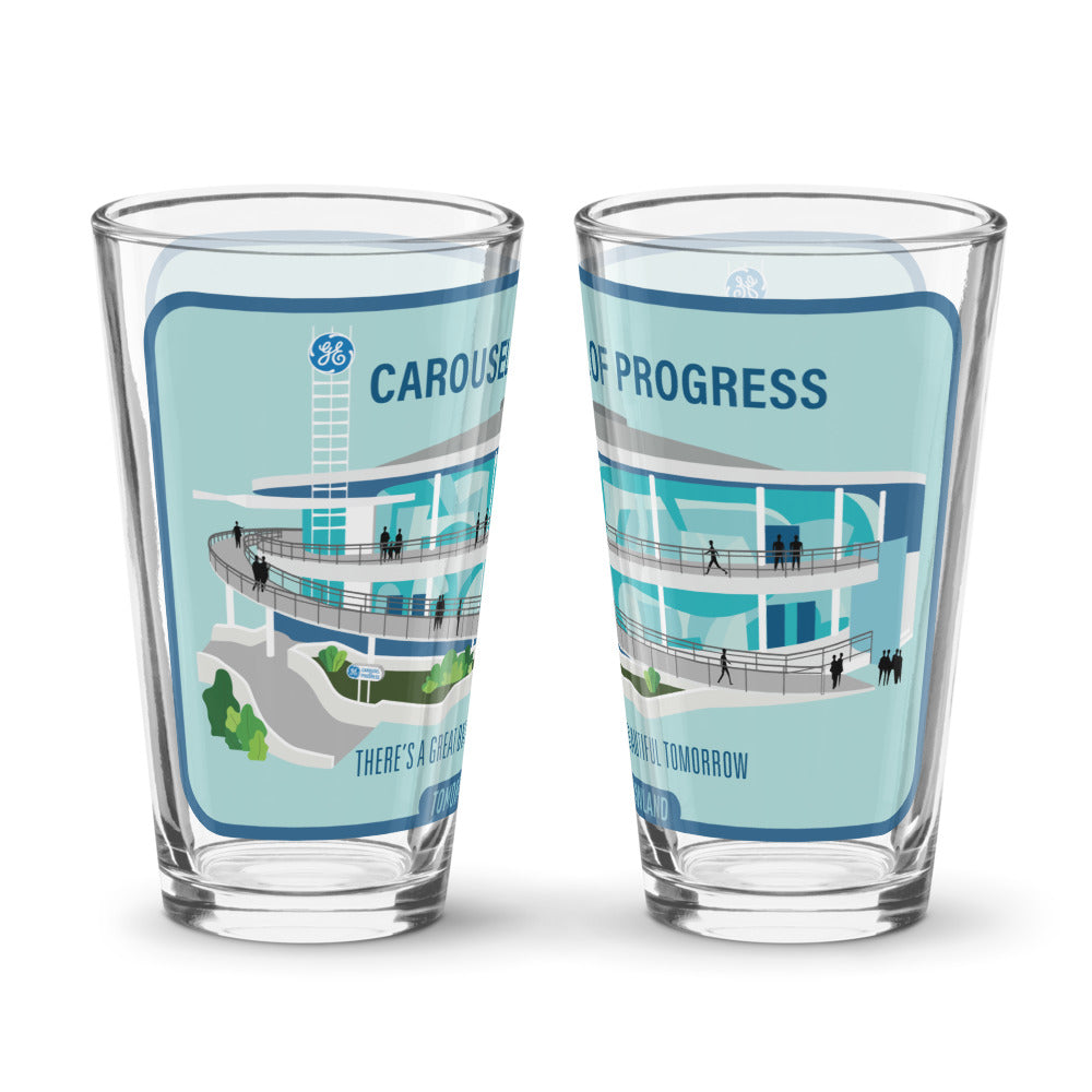 CAROUSEL OF PROGRESS building Pint Glass