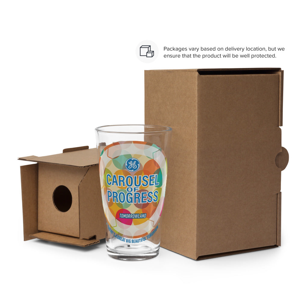 CAROUSEL OF PROGRESS kaleidoscope Pint Glass