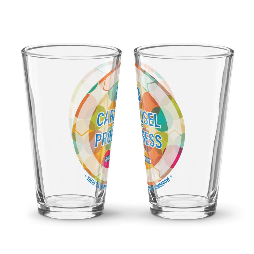 CAROUSEL OF PROGRESS kaleidoscope Pint Glass