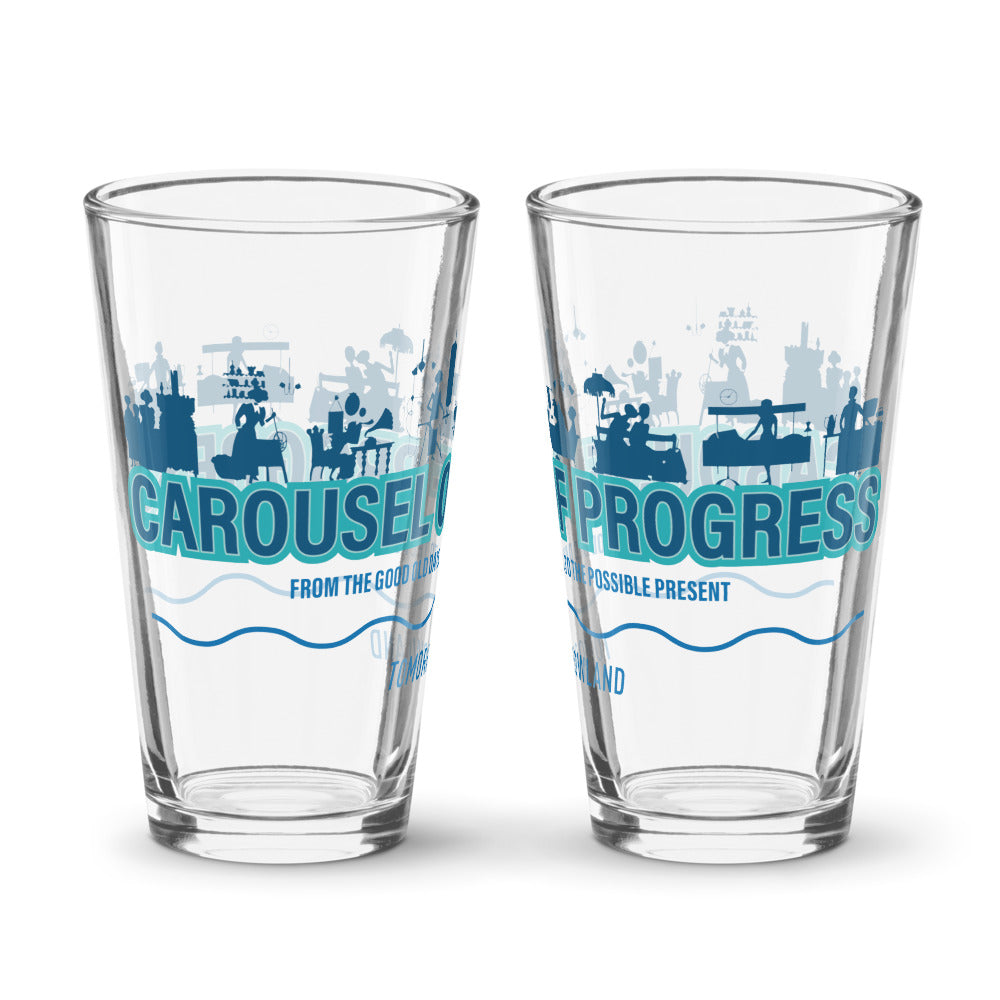 CAROUSEL OF PROGRESS silhouettes Pint Glass
