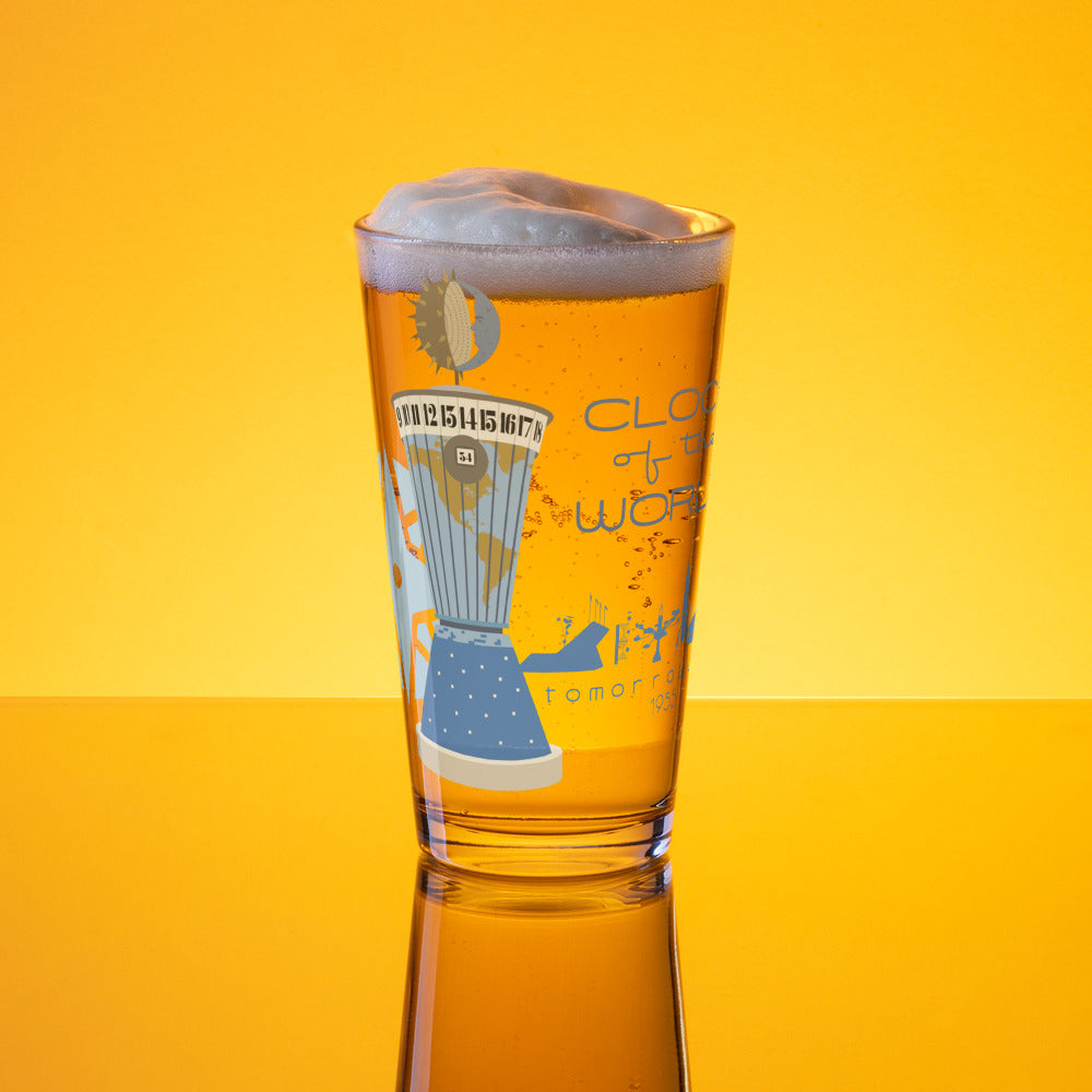 CLOCK OF THE WORLD tomorrowland Pint Glass