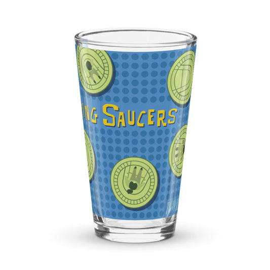 FLYING SAUCERS grid Pint Glass