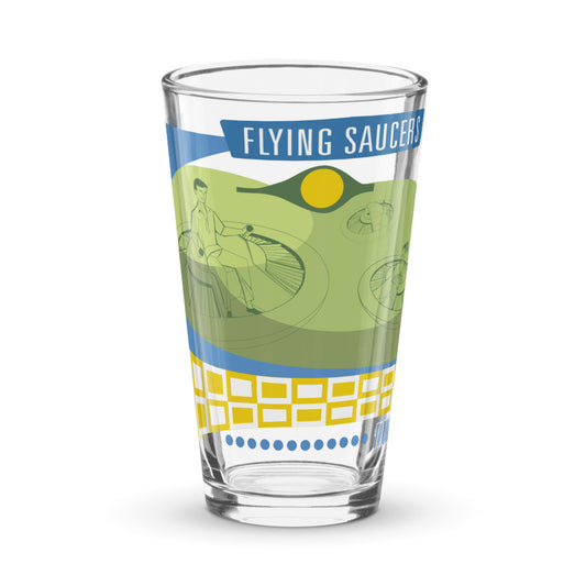 FLYING SAUCERS scene Pint Glass