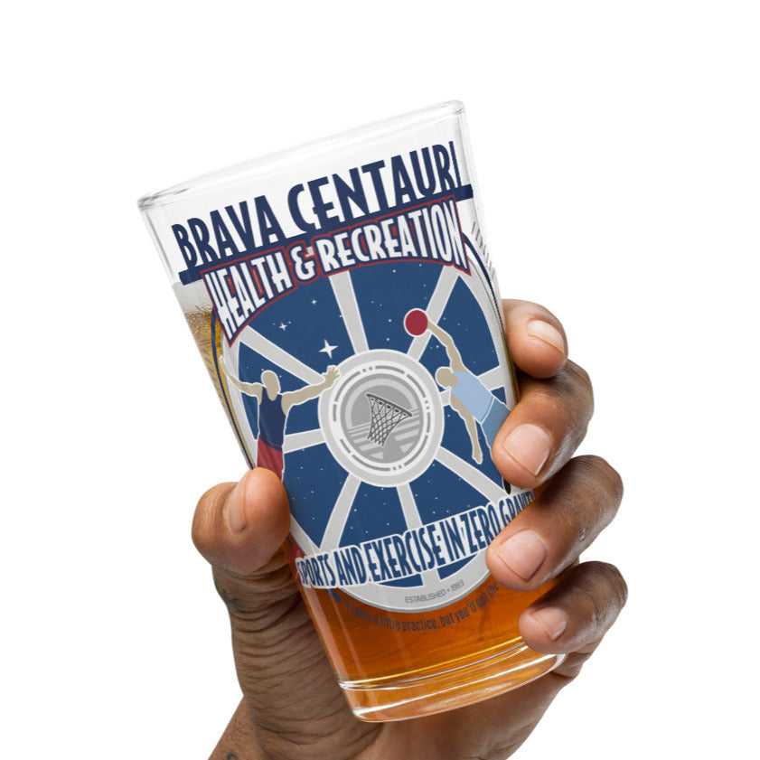 HORIZONS brava centauri sports Pint Glass