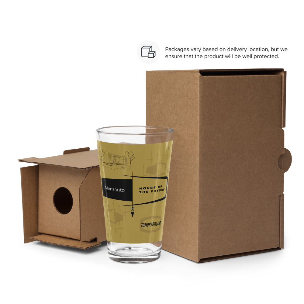 HOUSE OF THE FUTURE title block Pint Glass