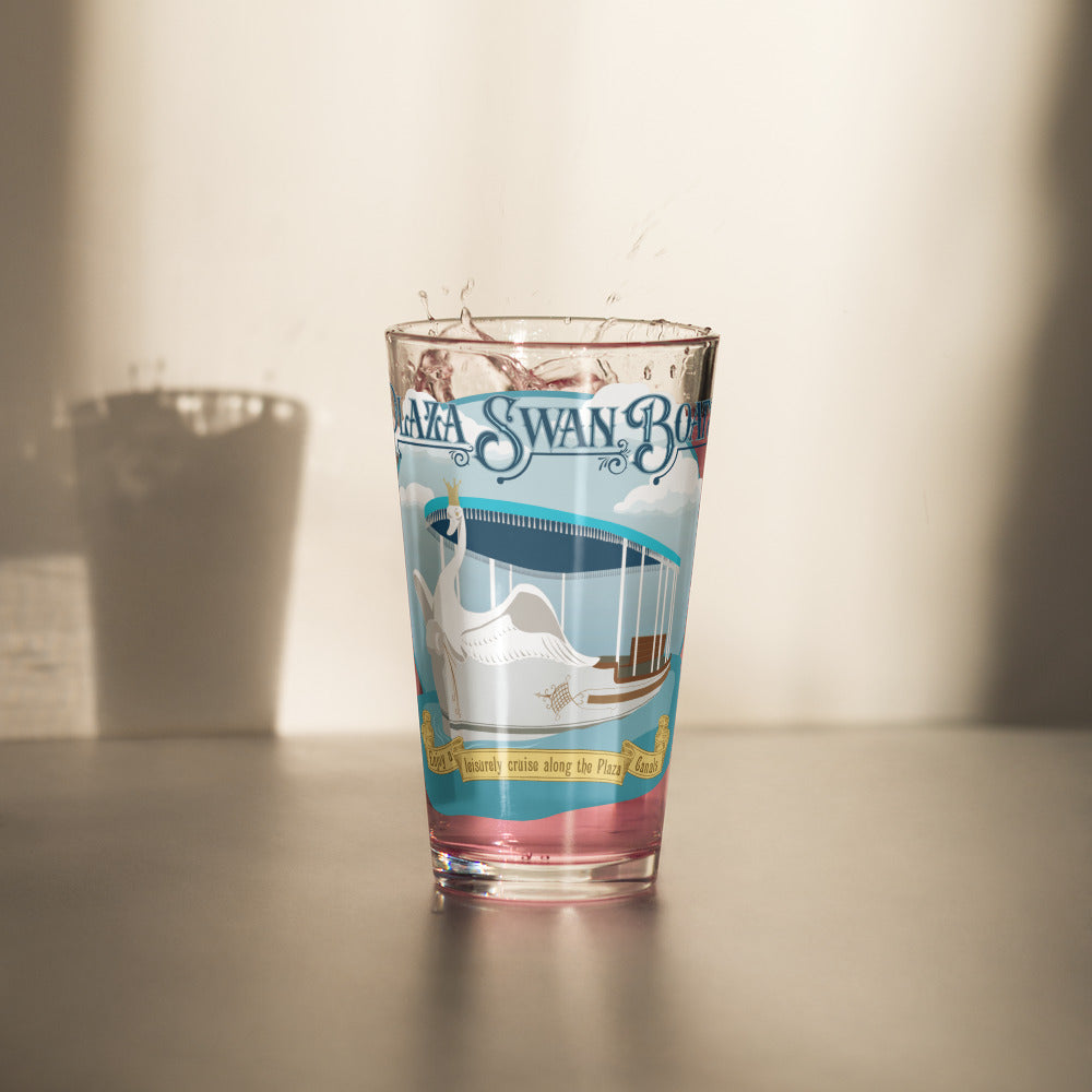 MK MAIN STREET plaza swan boats Pint Glass
