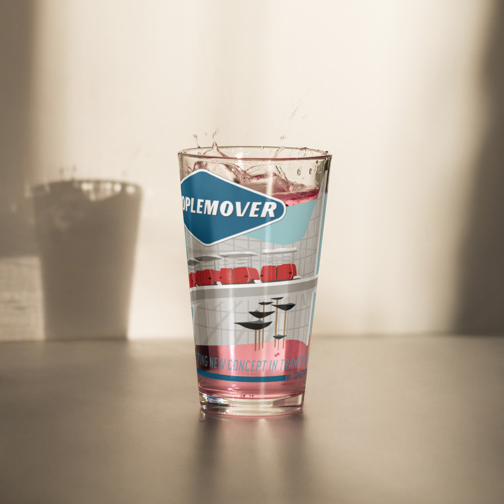 PEOPLEMOVER entry scene Pint Glass