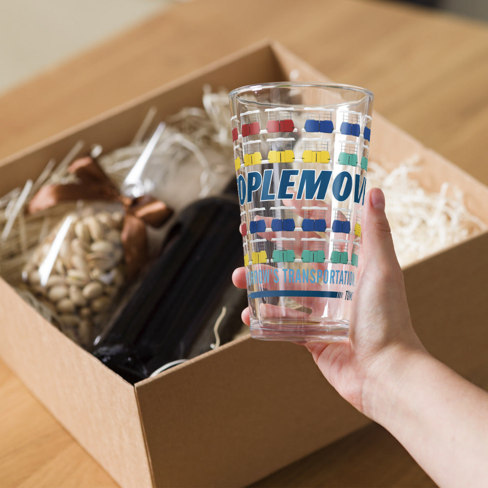 PEOPLEMOVER vehicles stacked Pint Glass
