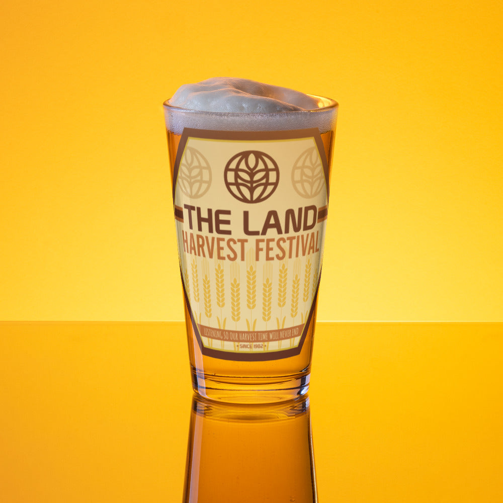 THE LAND harvest festival Pint Glass