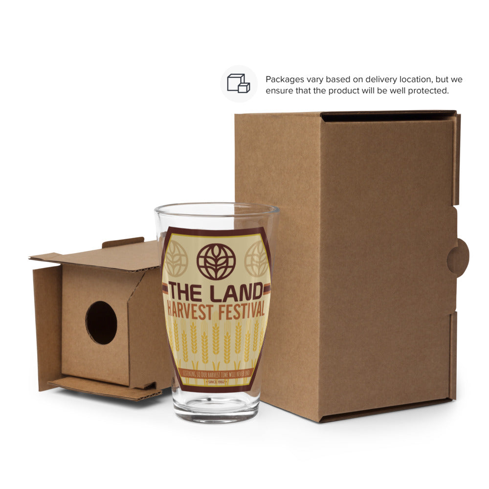THE LAND harvest festival Pint Glass