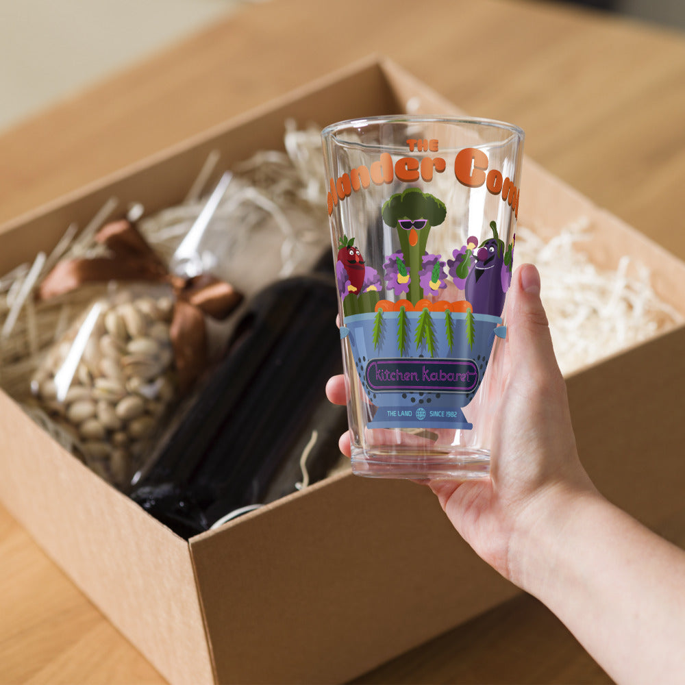 THE LAND kitchen kabaret colander Pint Glass