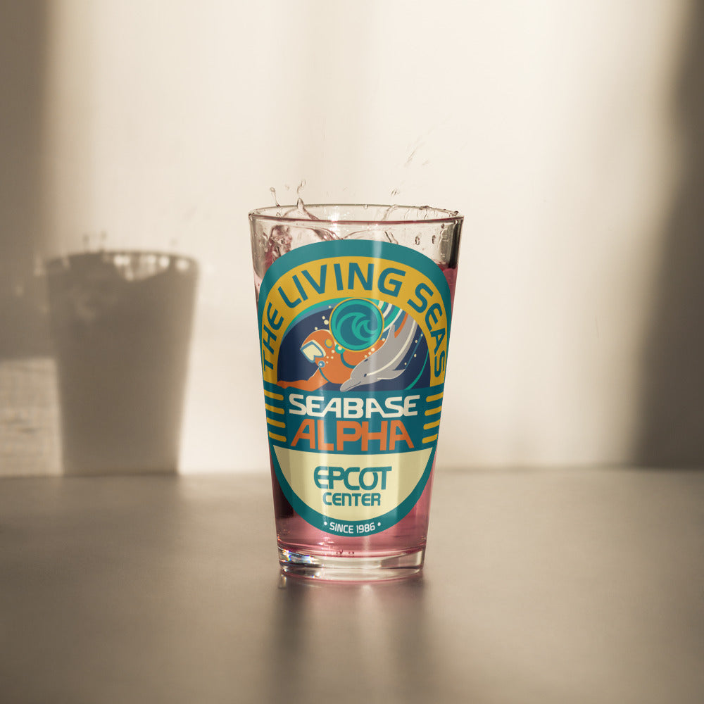 THE LIVING SEAS seabase alpha Pint Glass