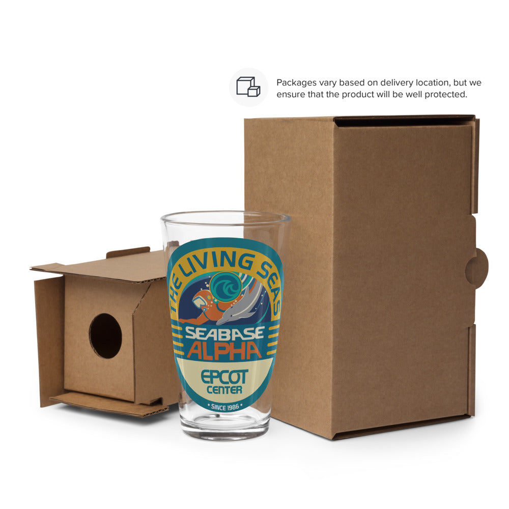 THE LIVING SEAS seabase alpha Pint Glass