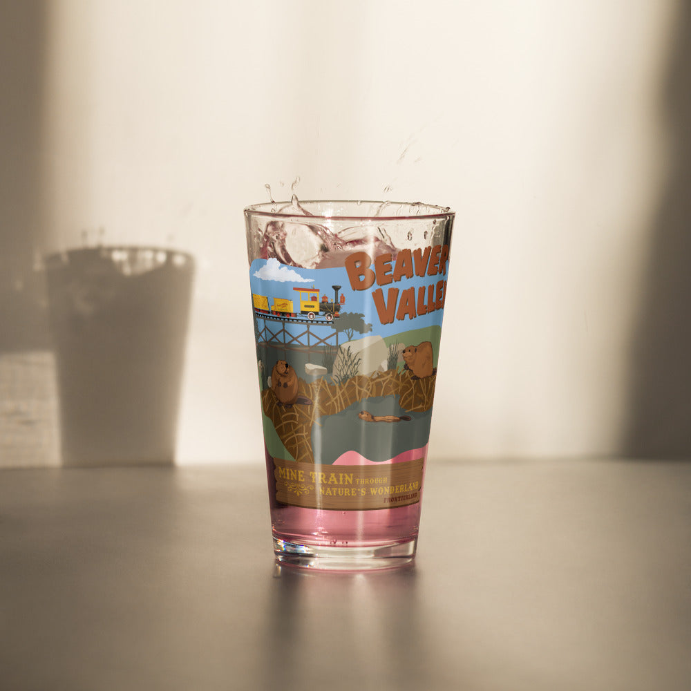 MINE TRAIN THROUGH NATURE'S WONDERLAND beaver valley Pint Glass