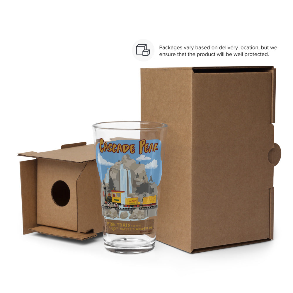MINE TRAIN THROUGH NATURE'S WONDERLAND cascade peak Pint Glass