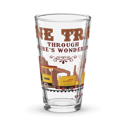 MINE TRAIN THROUGH NATURE'S WONDERLAND train Pint Glass