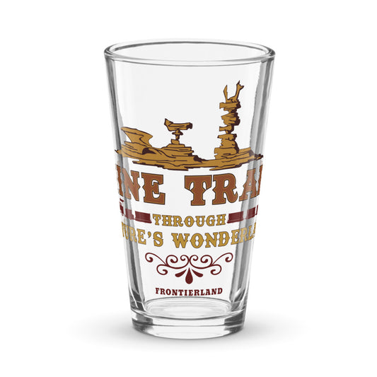 MINE TRAIN THROUGH NATURE'S WONDERLAND title Pint Glass