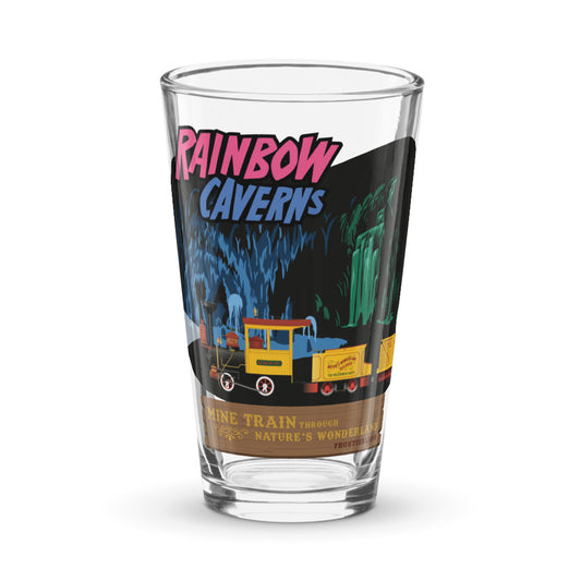 MINE TRAIN THROUGH NATURE'S WONDERLAND rainbow caverns Pint Glass