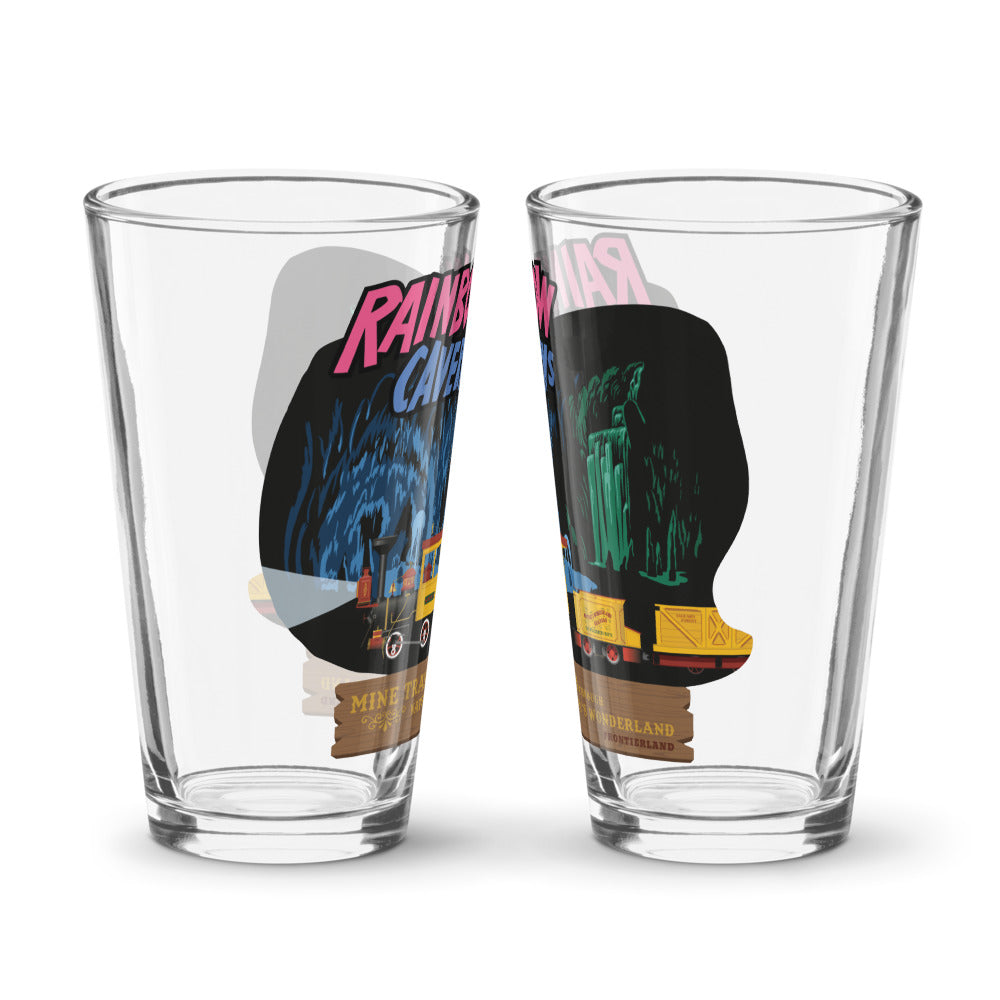 MINE TRAIN THROUGH NATURE'S WONDERLAND rainbow caverns Pint Glass