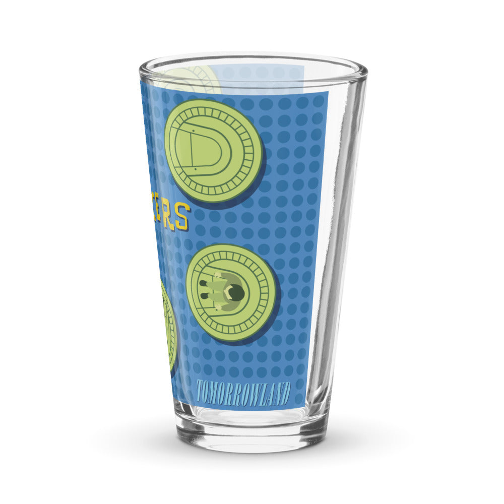 FLYING SAUCERS grid Pint Glass