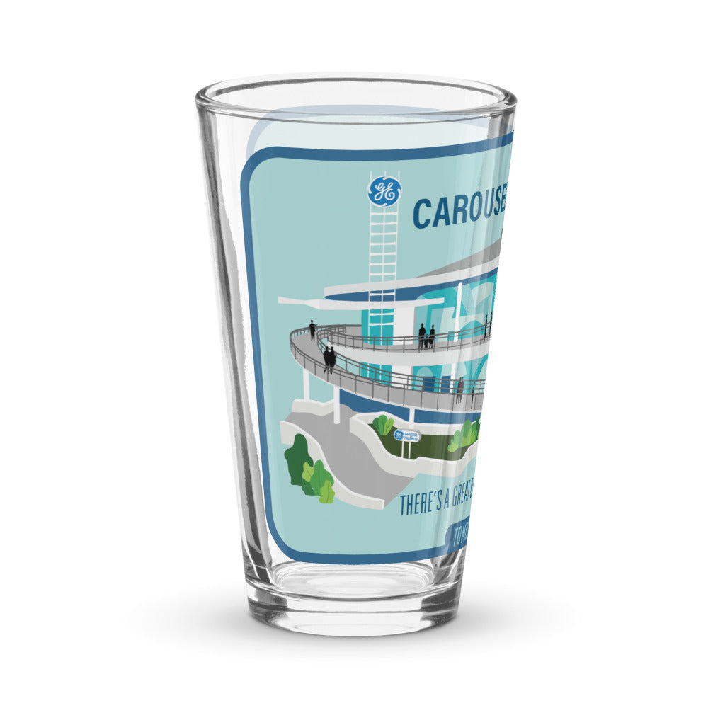 CAROUSEL OF PROGRESS building Pint Glass