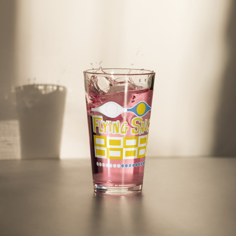 FLYING SAUCERS title Pint Glass