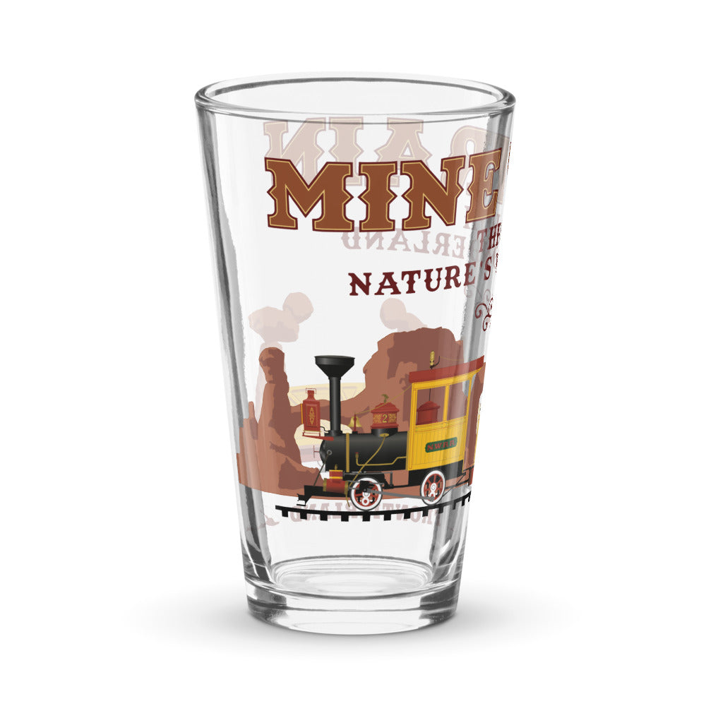 MINE TRAIN THROUGH NATURE'S WONDERLAND train Pint Glass