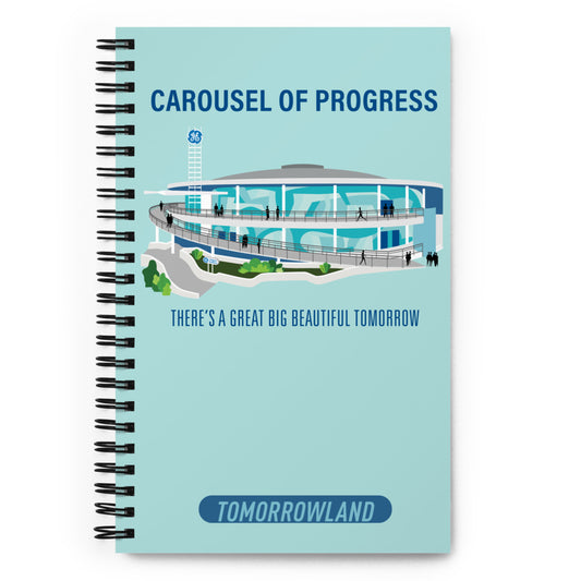 CAROUSEL OF PROGRESS building Spiral Notebook