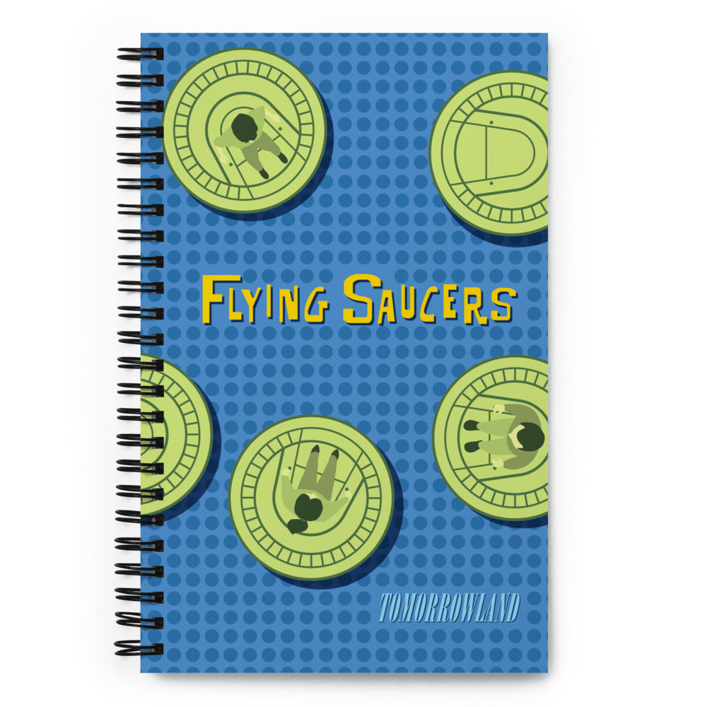 FLYING SAUCERS grid Spiral Notebook