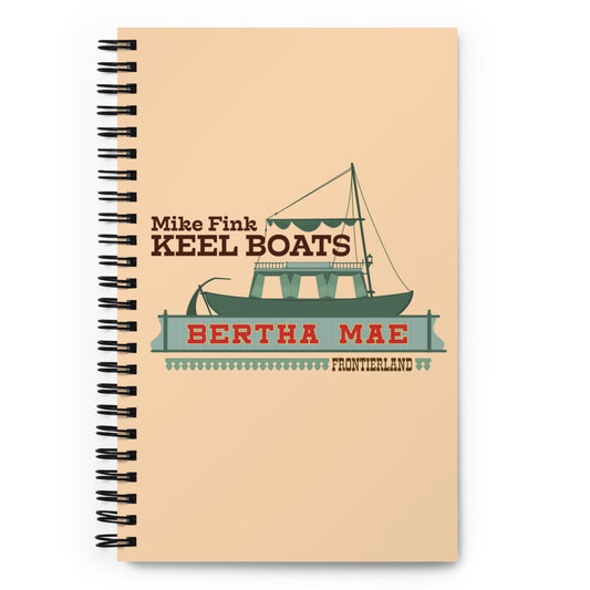 MIKE FINK KEEL BOATS bertha mae Spiral Notebook