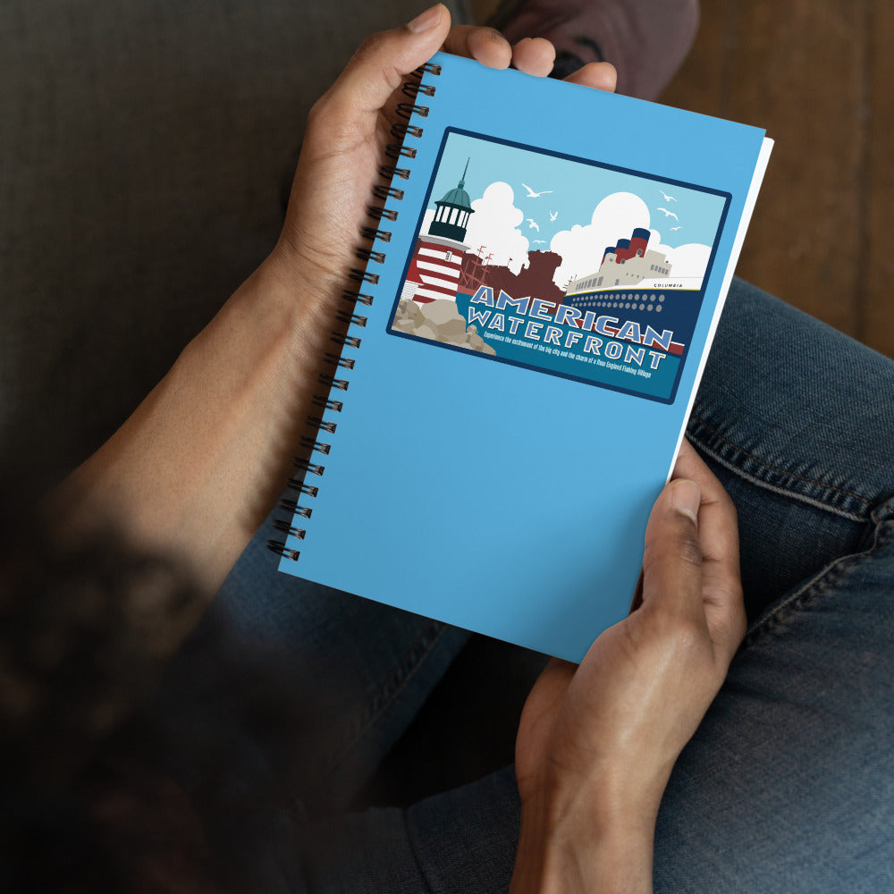 TDS AMERICAN WATERFRONT port title Spiral Notebook
