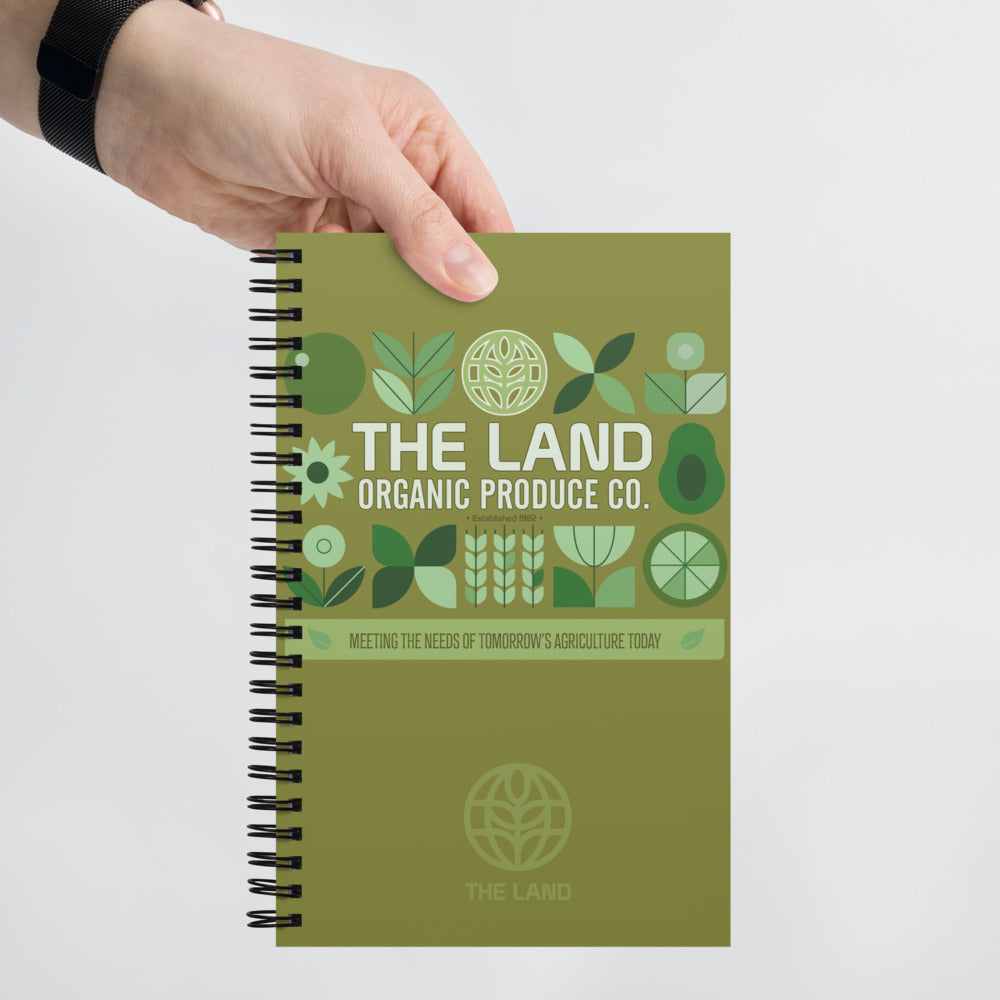 THE LAND organic produce Spiral Notebook