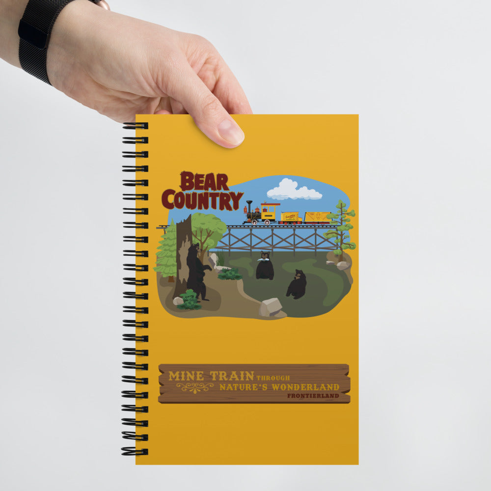 MINE TRAIN THROUGH NATURE'S WONDERLAND bear country Spiral Notebook