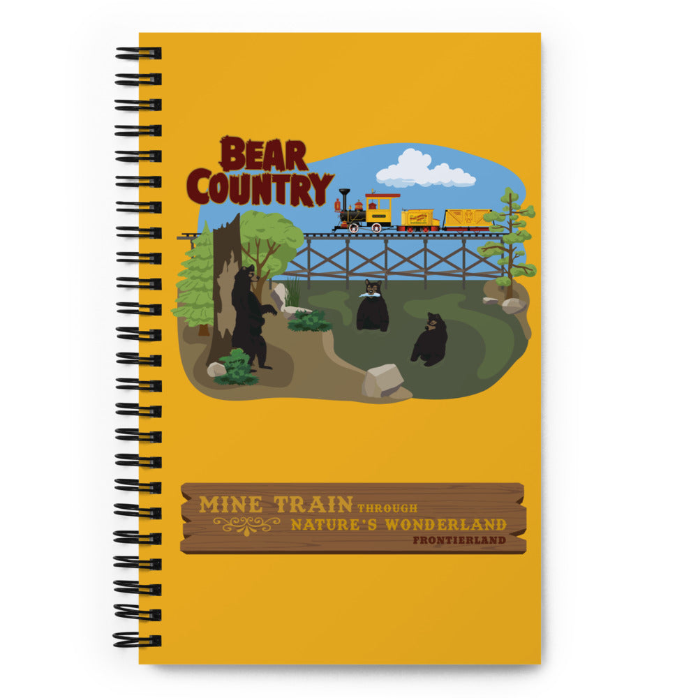 MINE TRAIN THROUGH NATURE'S WONDERLAND bear country Spiral Notebook