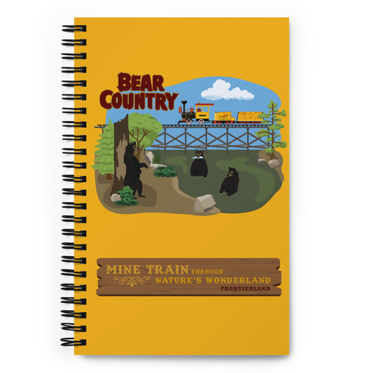 MINE TRAIN THROUGH NATURE'S WONDERLAND bear country Spiral Notebook