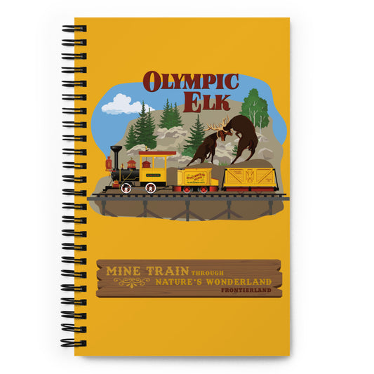 MINE TRAIN THROUGH NATURE'S WONDERLAND olympic elk Spiral Notebook