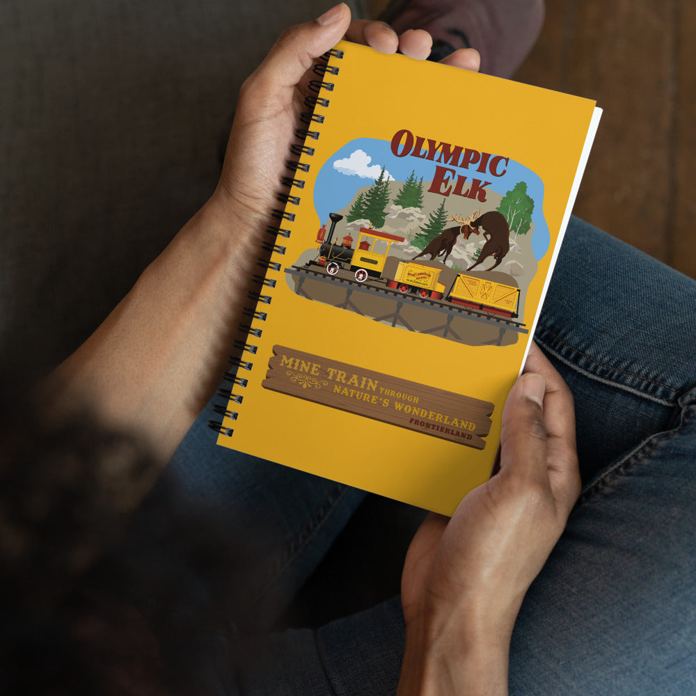 MINE TRAIN THROUGH NATURE'S WONDERLAND olympic elk Spiral Notebook