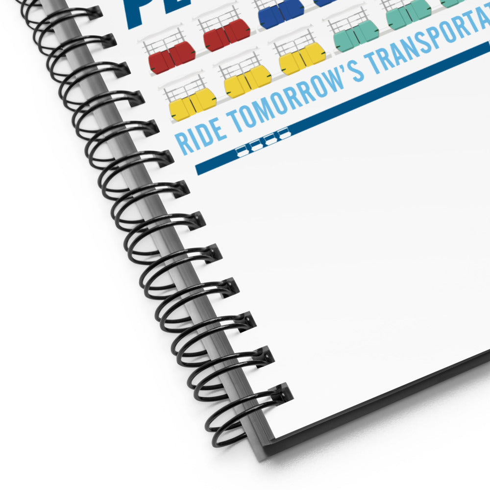 PEOPLEMOVER vehicles stacked Spiral notebook