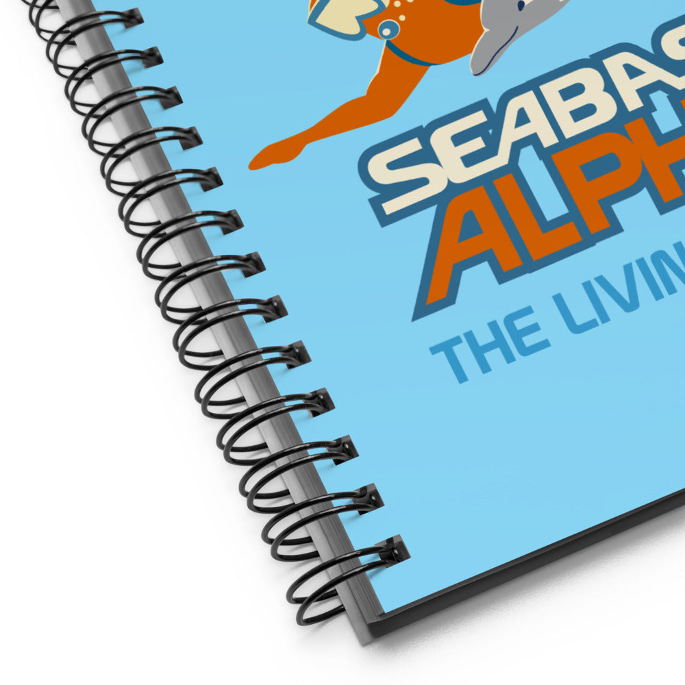 THE LIVING SEAS logo extract Spiral Notebook