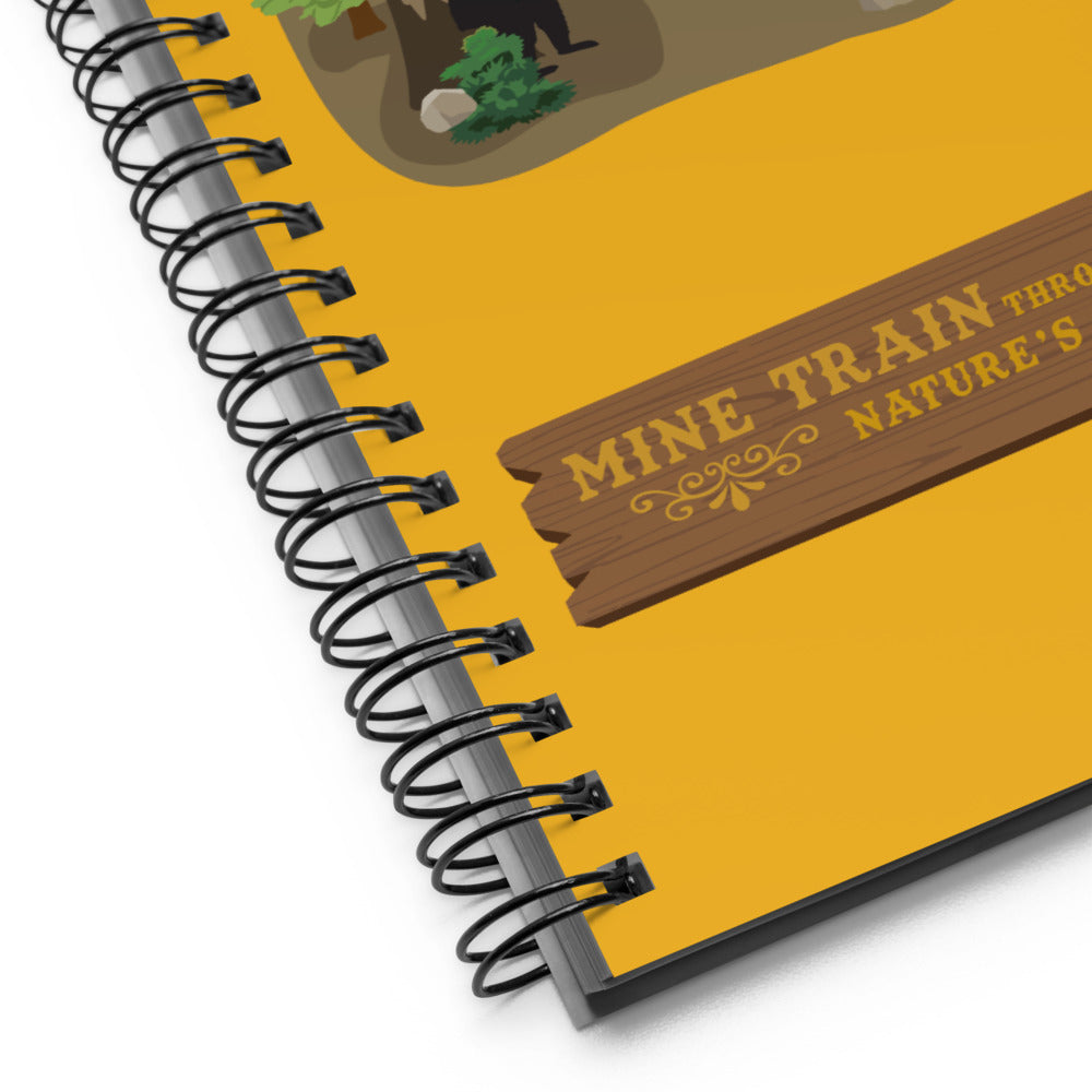 MINE TRAIN THROUGH NATURE'S WONDERLAND bear country Spiral Notebook
