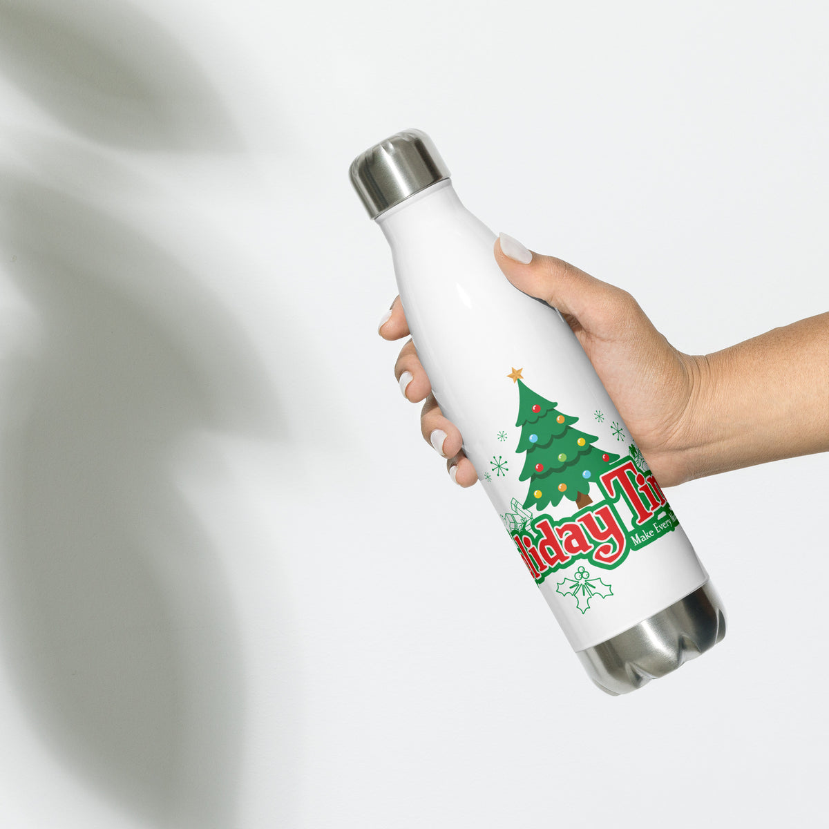 DL HOLIDAY TIME tree Water Bottle