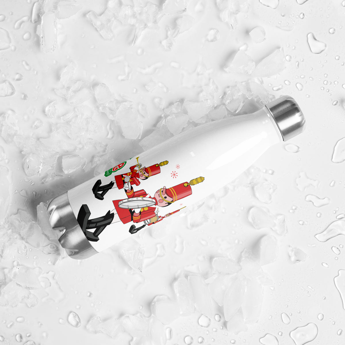DL HOLIDAY TIME toy soldiers Water Bottle