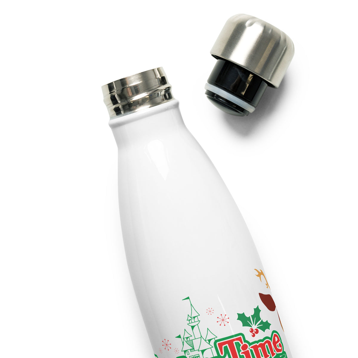 DL HOLIDAY TIME reindeer Water Bottle