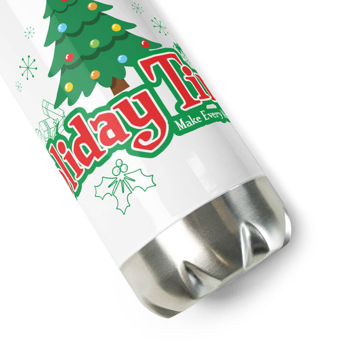 DL HOLIDAY TIME tree Water Bottle