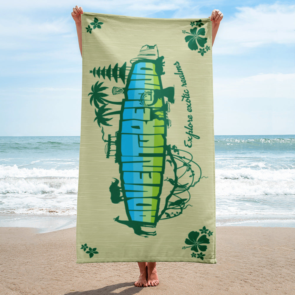 MK ADVENTURELAND jungle green Beach Towel