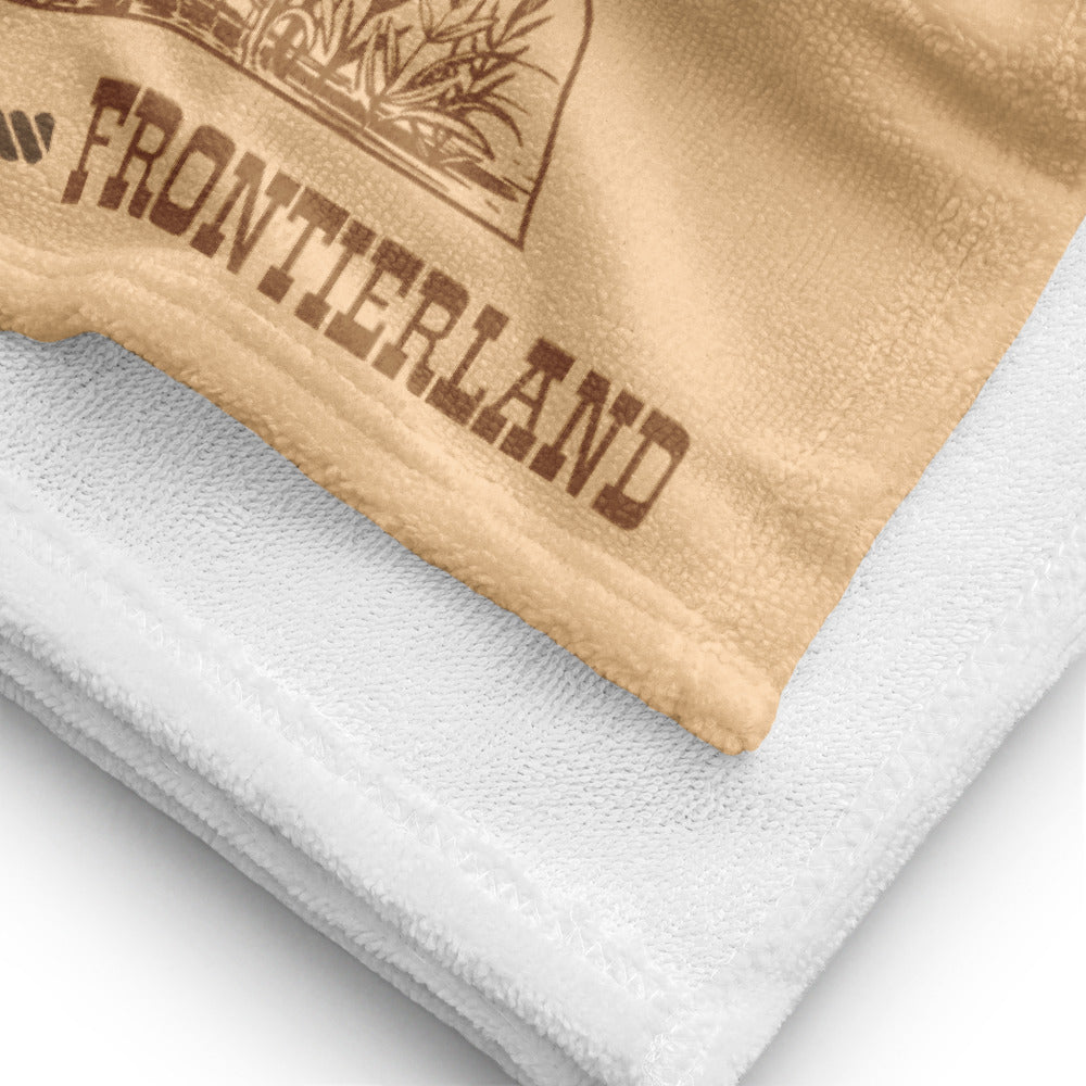 MIKE FINK KEEL BOATS scene Beach Towel